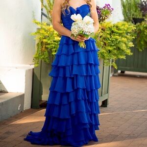 Sherri Hill Royal Blue Gown size 0, style 56913